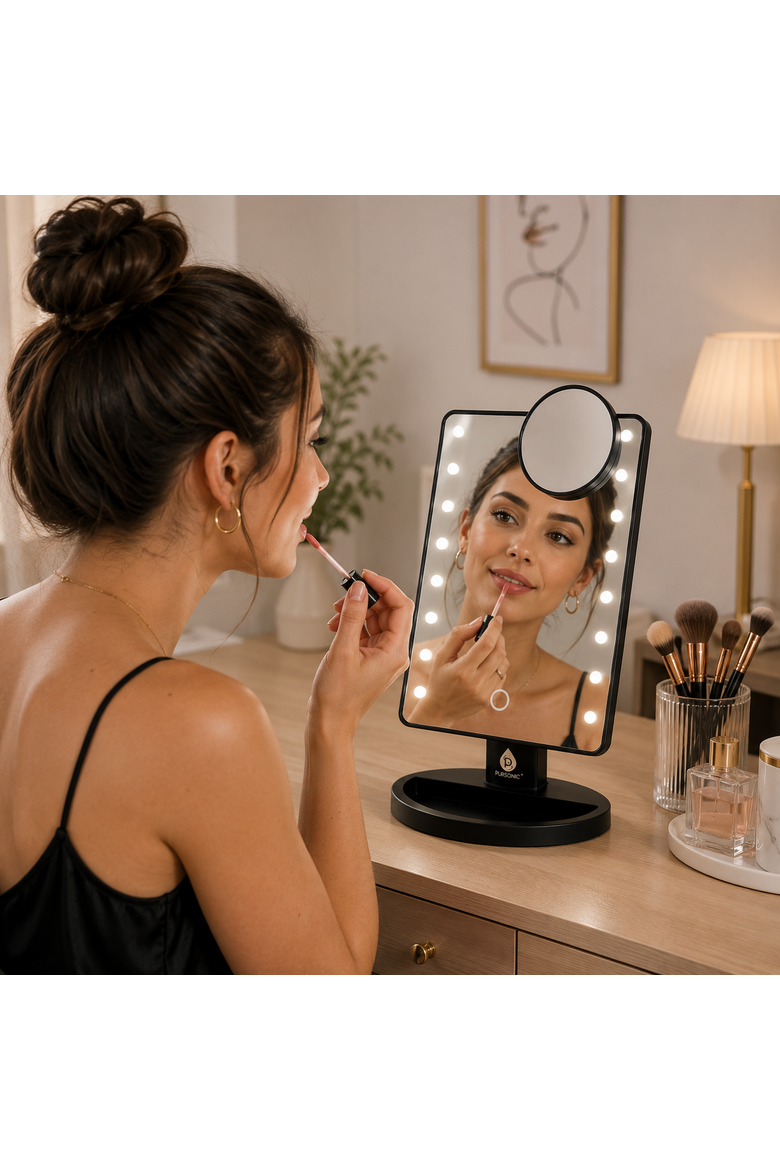 His & Hers LED Vanity Mirror Set, Alternate, color, Multicolor