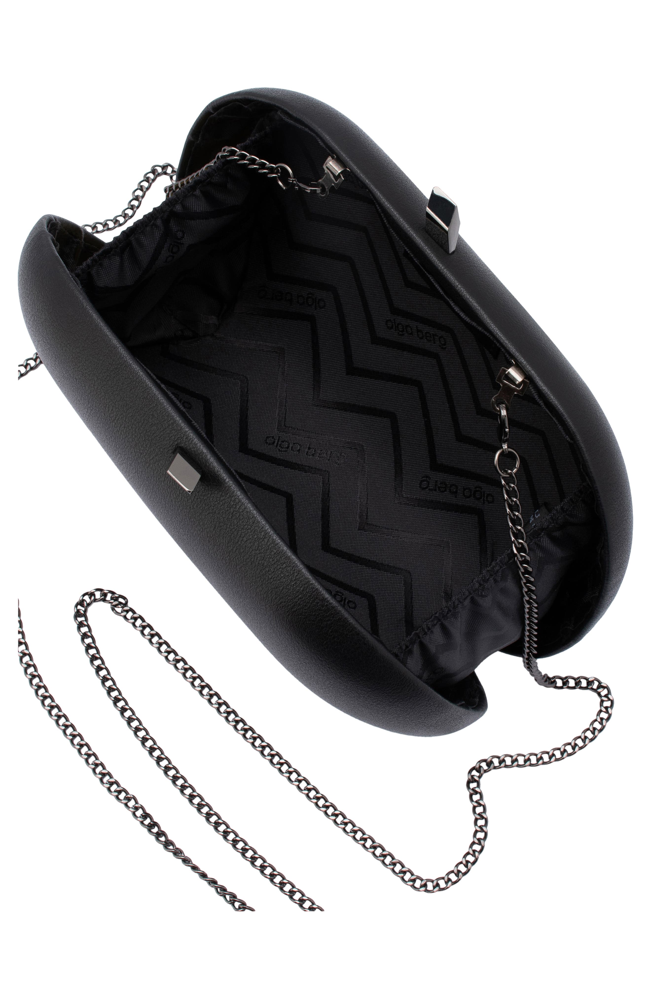 Olga Berg Anya Crystal Handle Clutch, Alternate, color, 