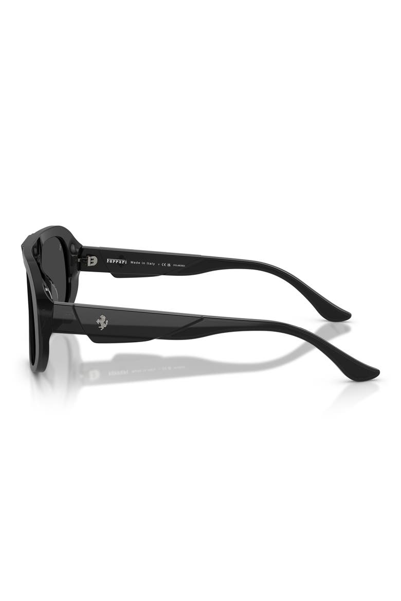 54mm Polarized Pillow Sunglasses, Alternate, color, BLACK / POLAR BLACK