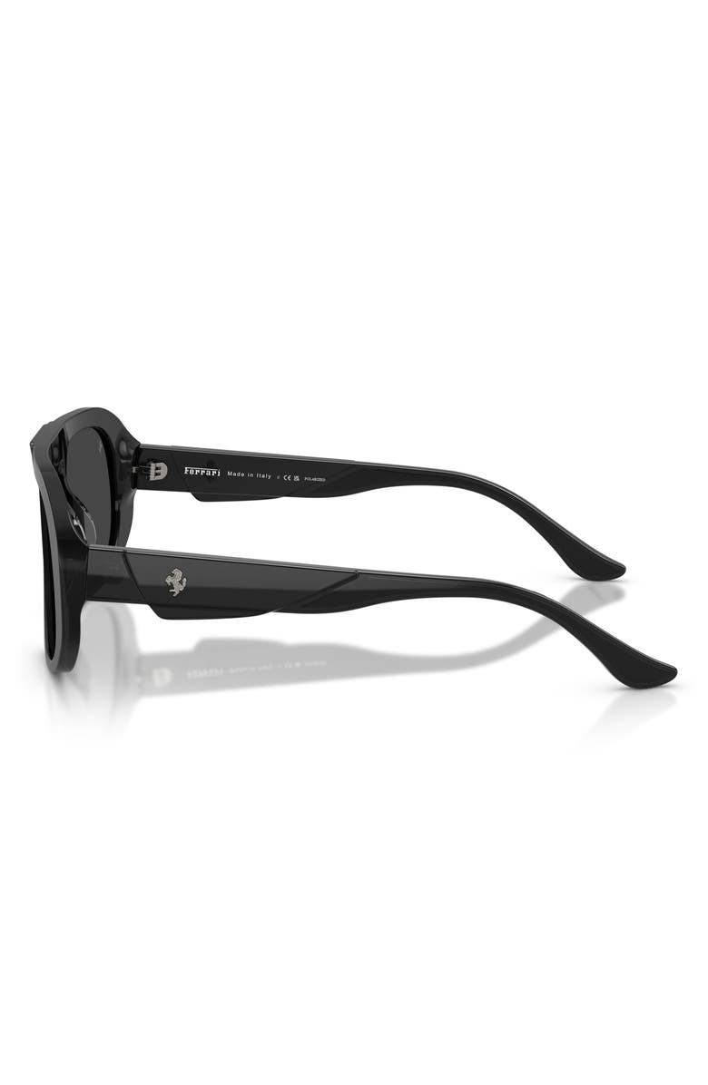 Ferrari 54mm Polarized Pillow Sunglasses, Alternate, color, Black / Polar Black