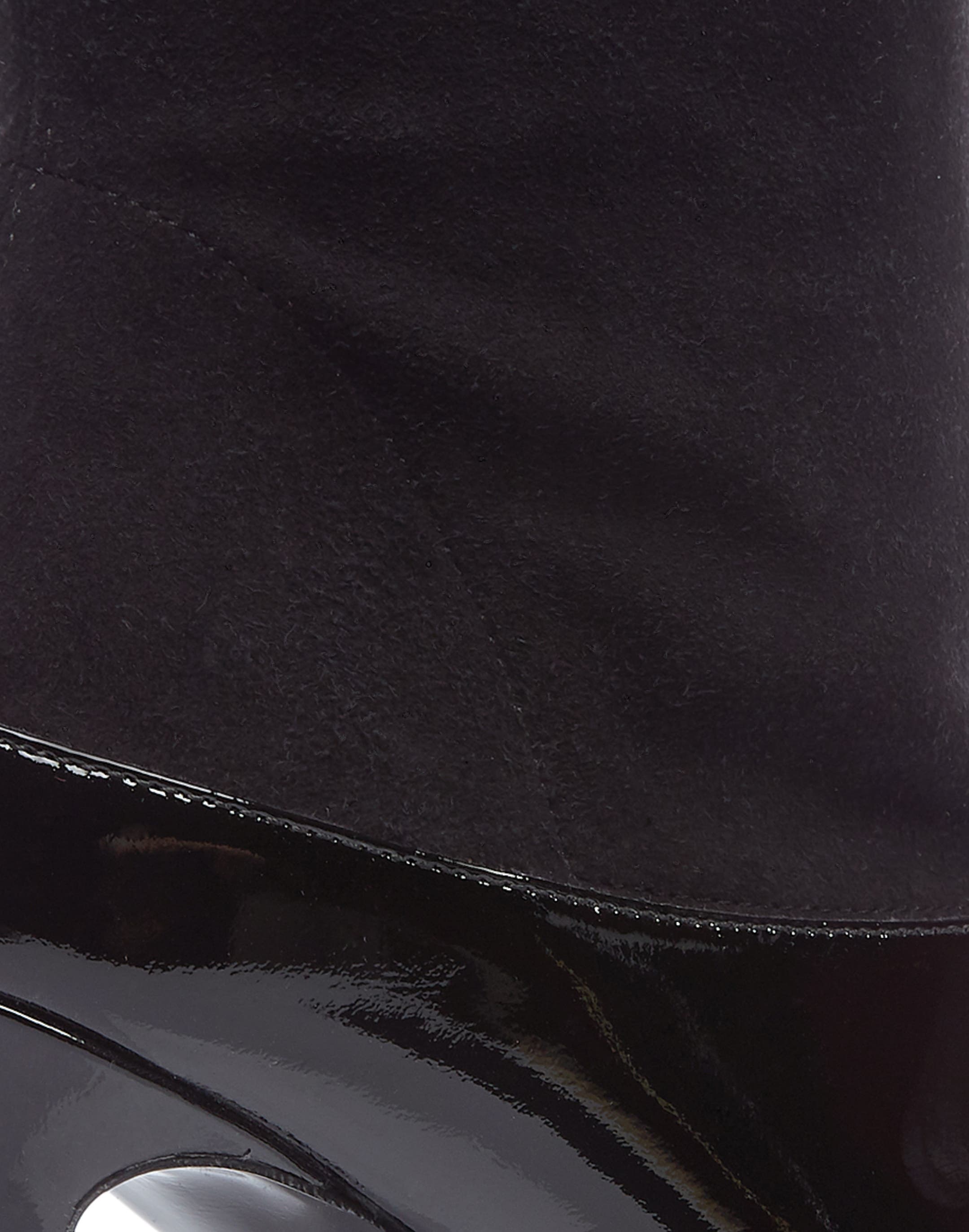 Suede & Patent Hi-heel Over The Knee Thigh-high Boots Women, Alternate, color, black/nickel