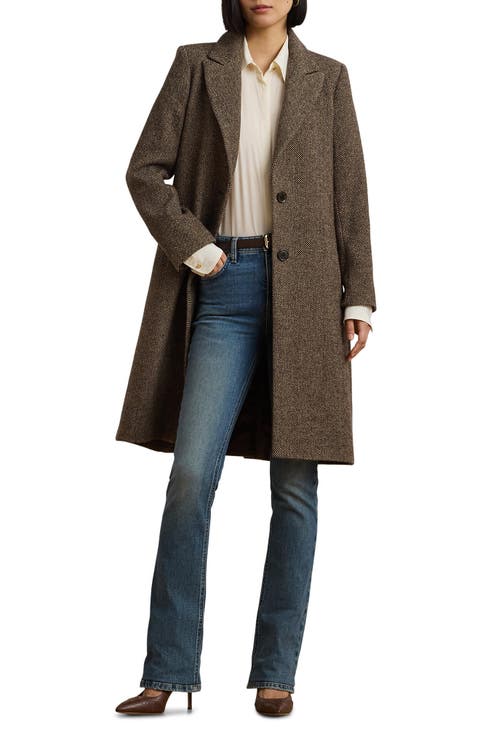 Wool Blend Tweed Coat