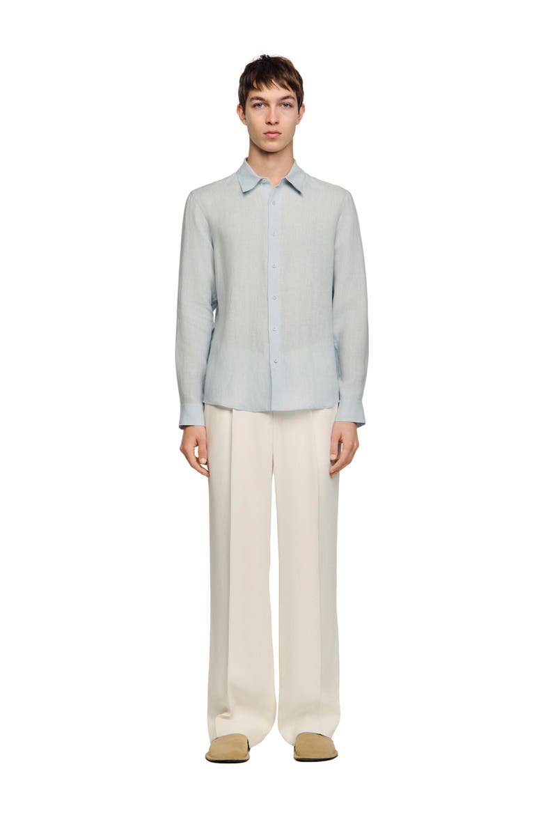 Linen shirt, Alternate, color, Sky blue