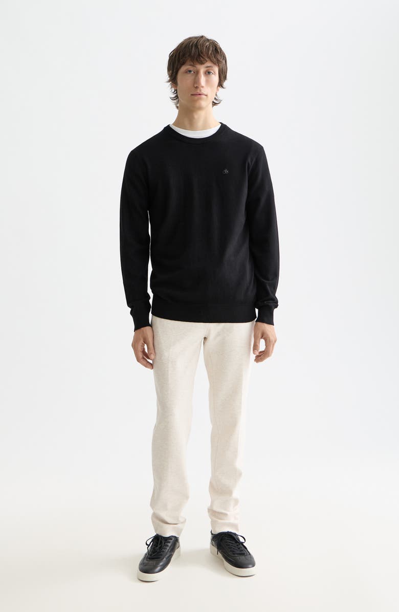 Scotch & Soda Core Crewneck Pullover, Alternate, color, Black