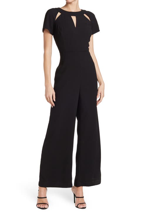 Focus by Shani Keyhole Crepe Jumpsuit
