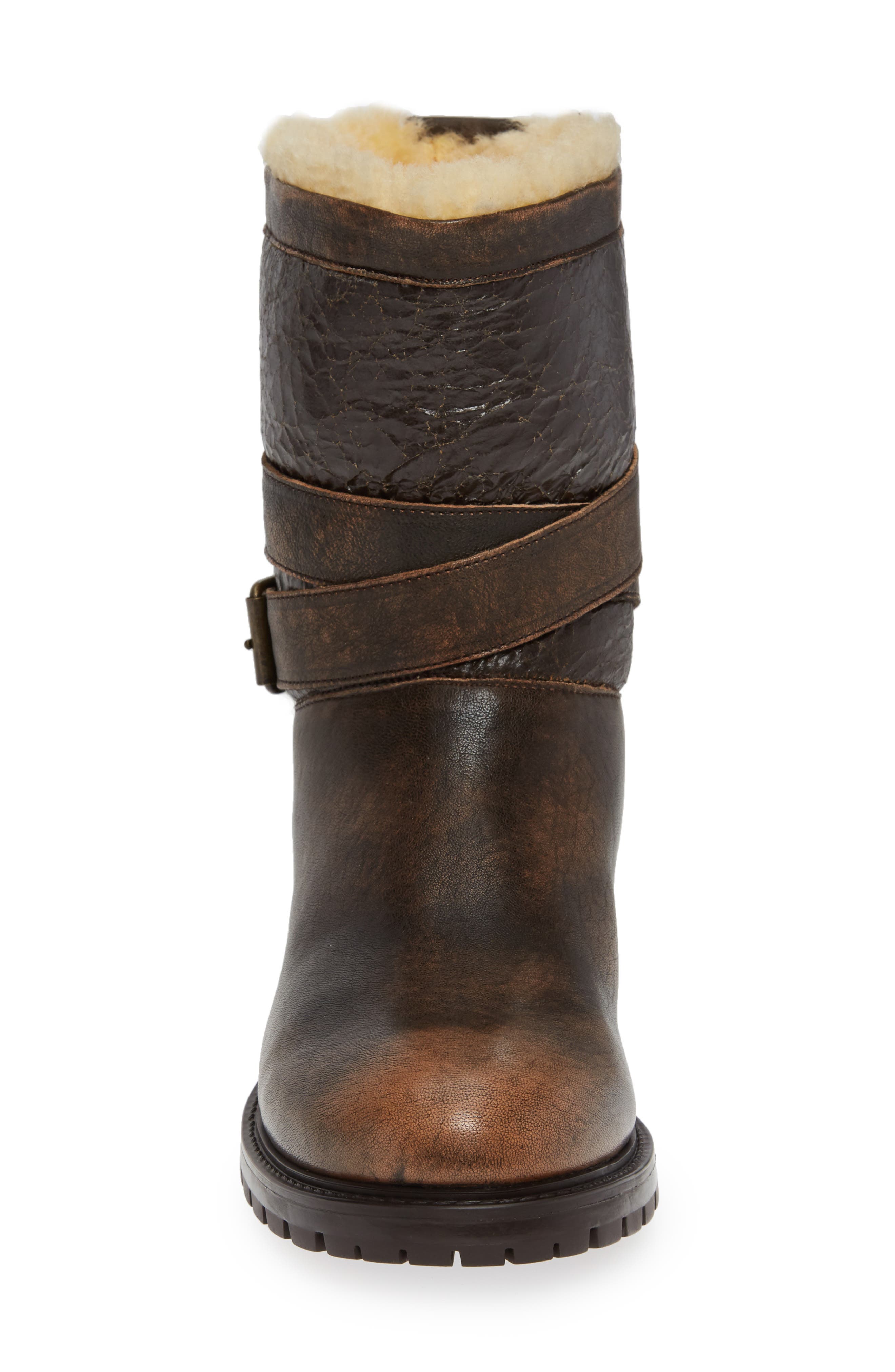 Ross & Snow Emilina Genuine Shearling Lined Weatherproof Bootie, Alternate, color, 