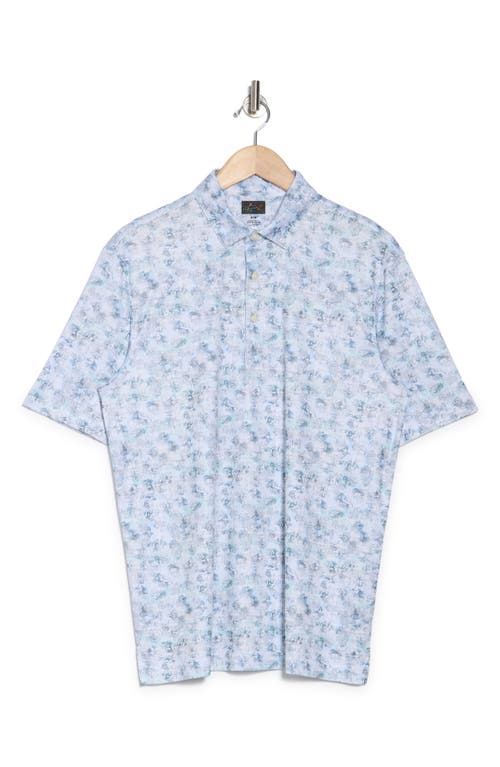 Greg Norman Cassava Leaf Print Performance Knit Polo