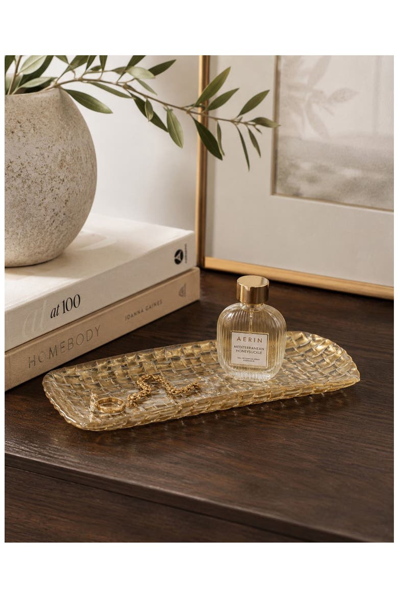 Braided Rectangular Serving Tray, Alternate, color, GOLD