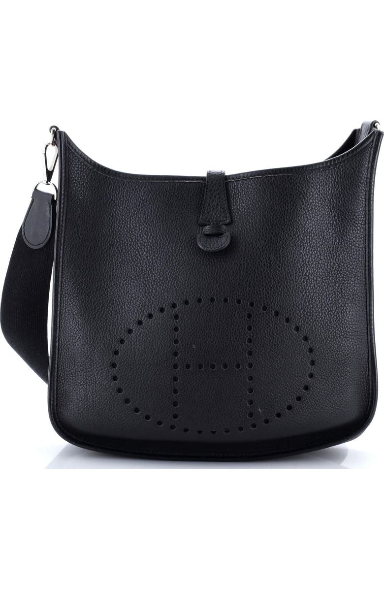 Pre-Owned Hermes Evelyne Bag Gen I Clemence PM, Main, color, Noir