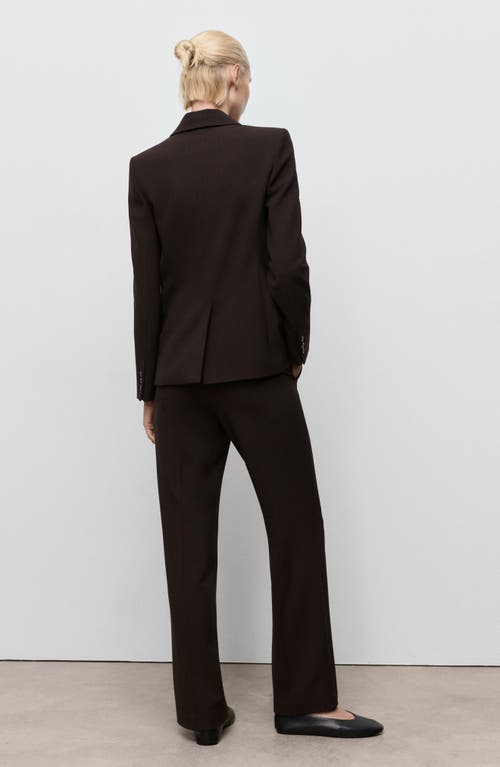 Mango Straight Leg Suit Trousers In Black