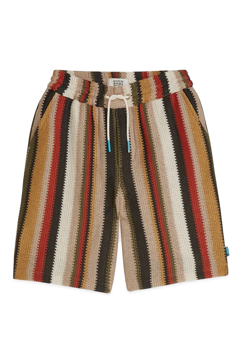 Kids' Stripe Knit Shorts, Main, color, MULTI COLOR STRIPE