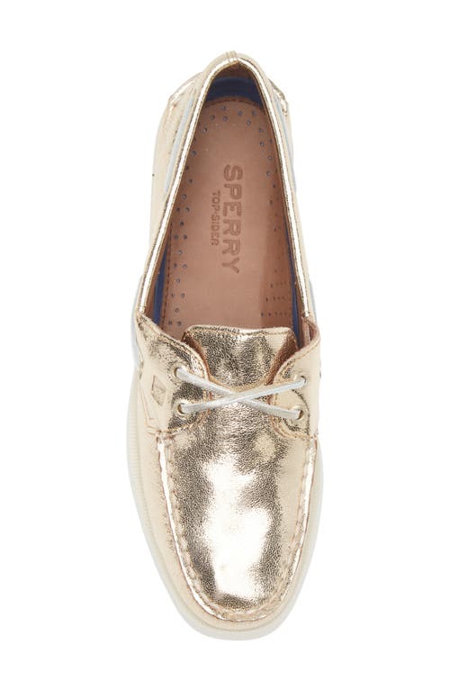 Sperry Authentic Original Boat Shoes Gold In Metallic