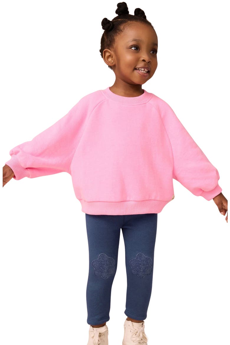 Kids' Knee Patch Leggings, Alternate, color, BLUE