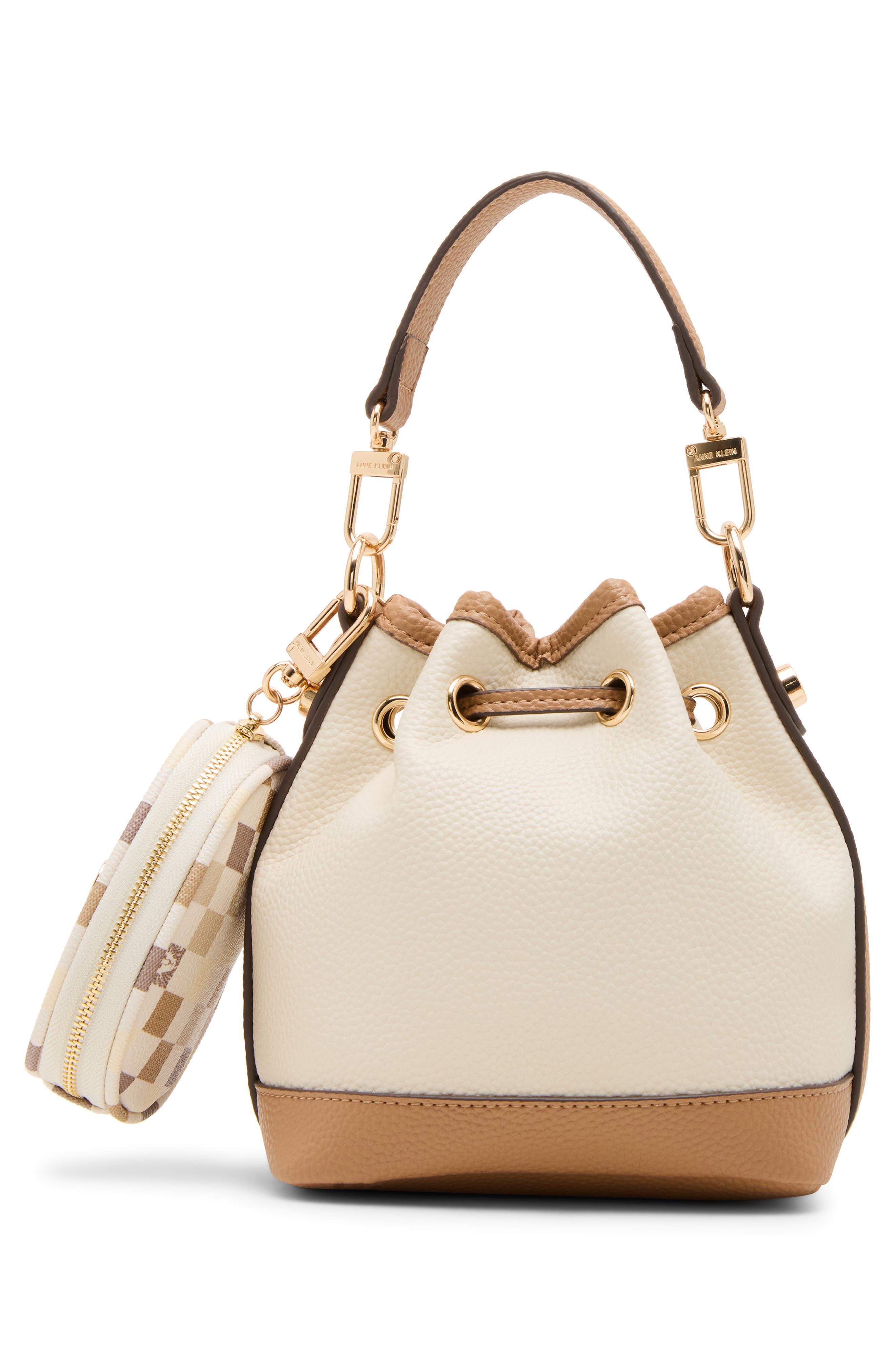 Anne Klein Small Bucket Bag with Pouch, Alternate, color, 
