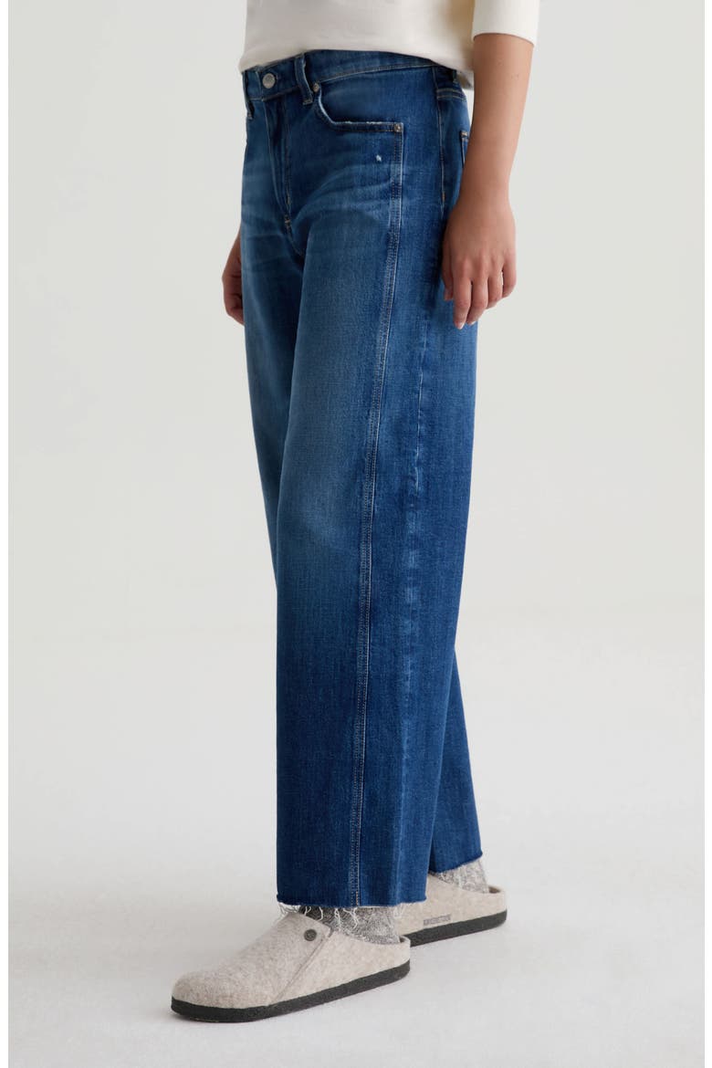 Saige Raw Hem Ankle Wide Leg Jeans, Alternate, color, WATERMIST