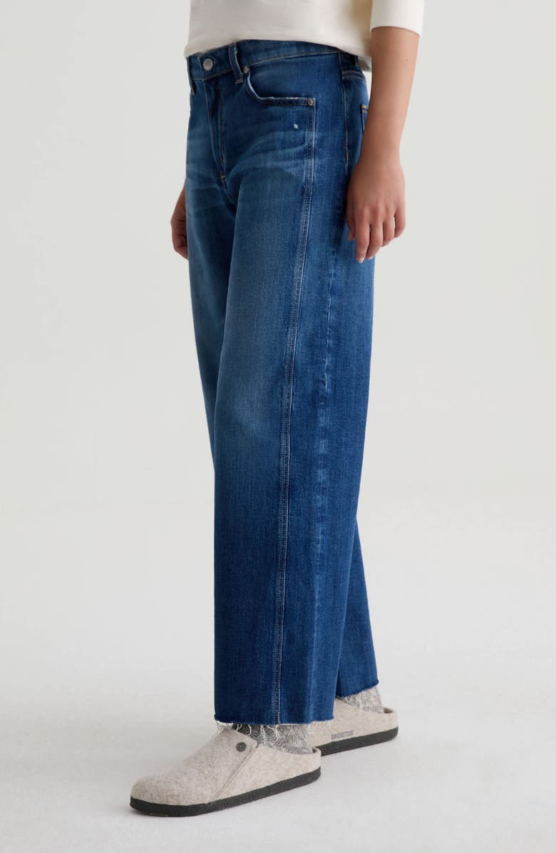 AG Saige Raw Hem Ankle Wide Leg Jeans, Alternate, color, Watermist