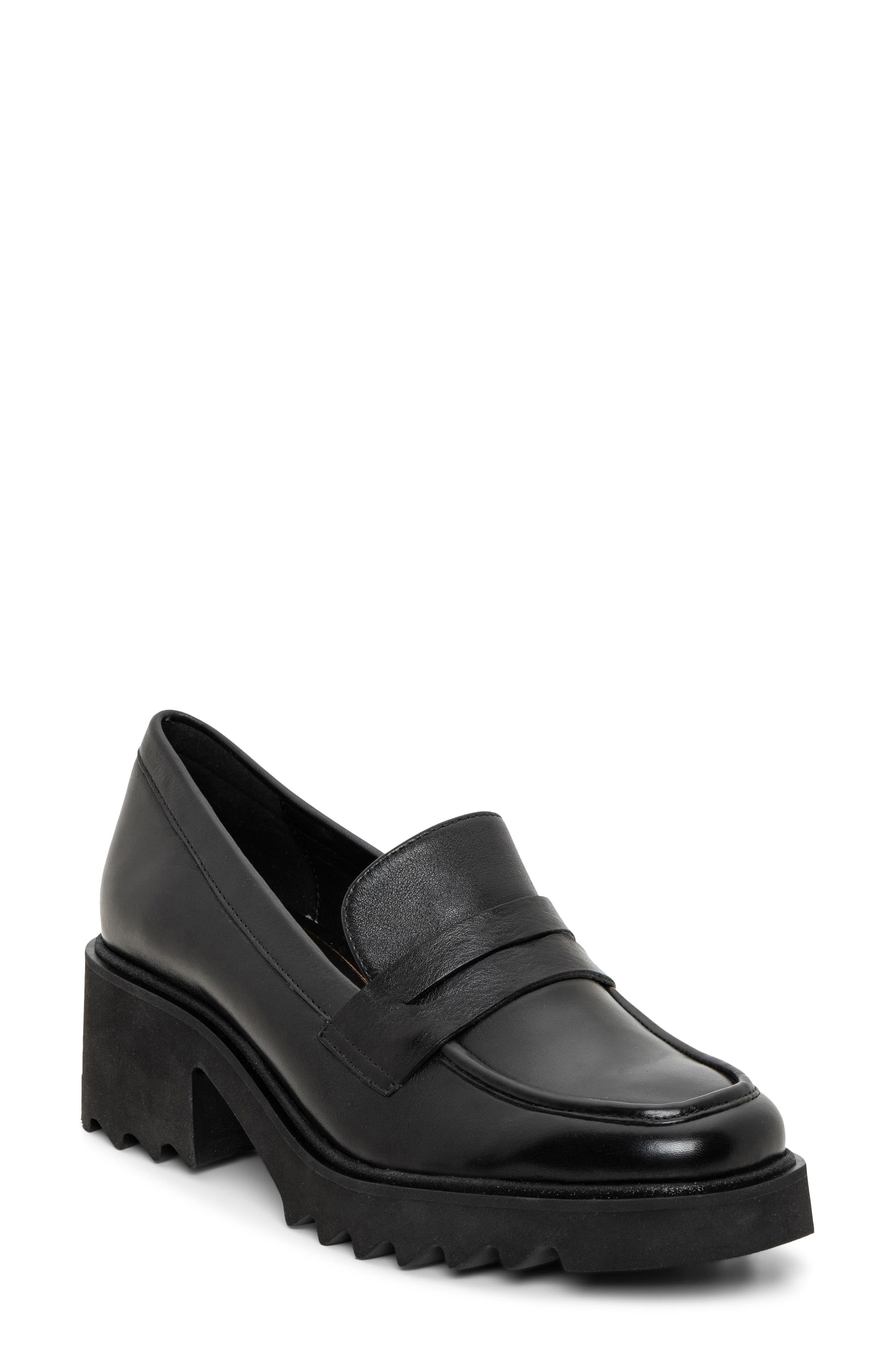 ara Prism Platform Penny Loafer, Main, color, Black