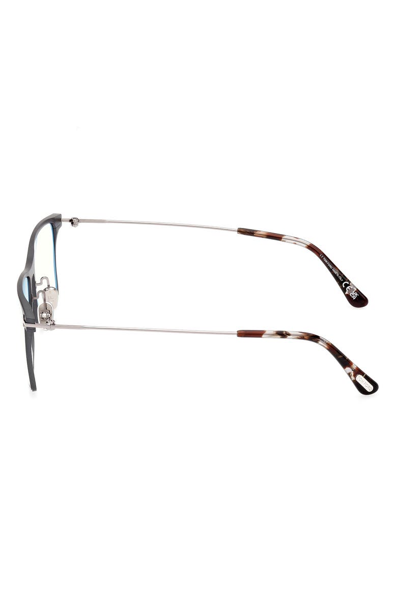 TOM FORD 55mm Square Blue Light Blocking Glasses, Alternate, color,