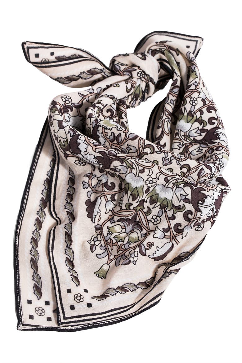 Timeless Paisley Print Scarf, Alternate, color, BEIGE