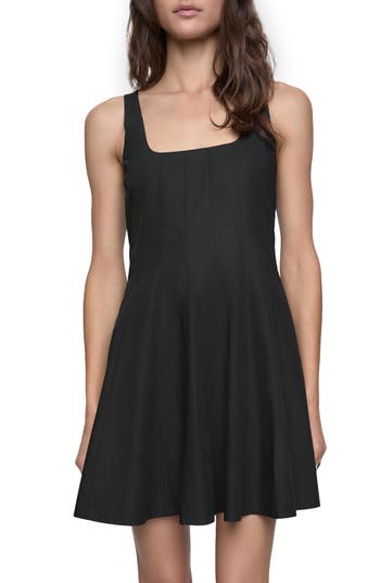 Rebecca Minkoff Selena Seamed Dress In True Black