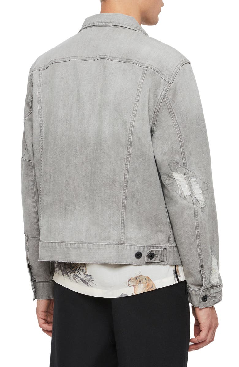 AllSaints Gasidro Patched Denim Jacket, Alternate, color,