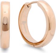 STEELTIME 18K Rose Gold Plated Hoop Earrings