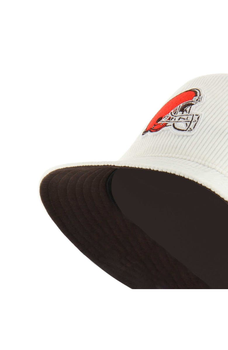 '47 Men's '47 White Cleveland Browns Thick Cord Bucket Hat, Alternate, color, 