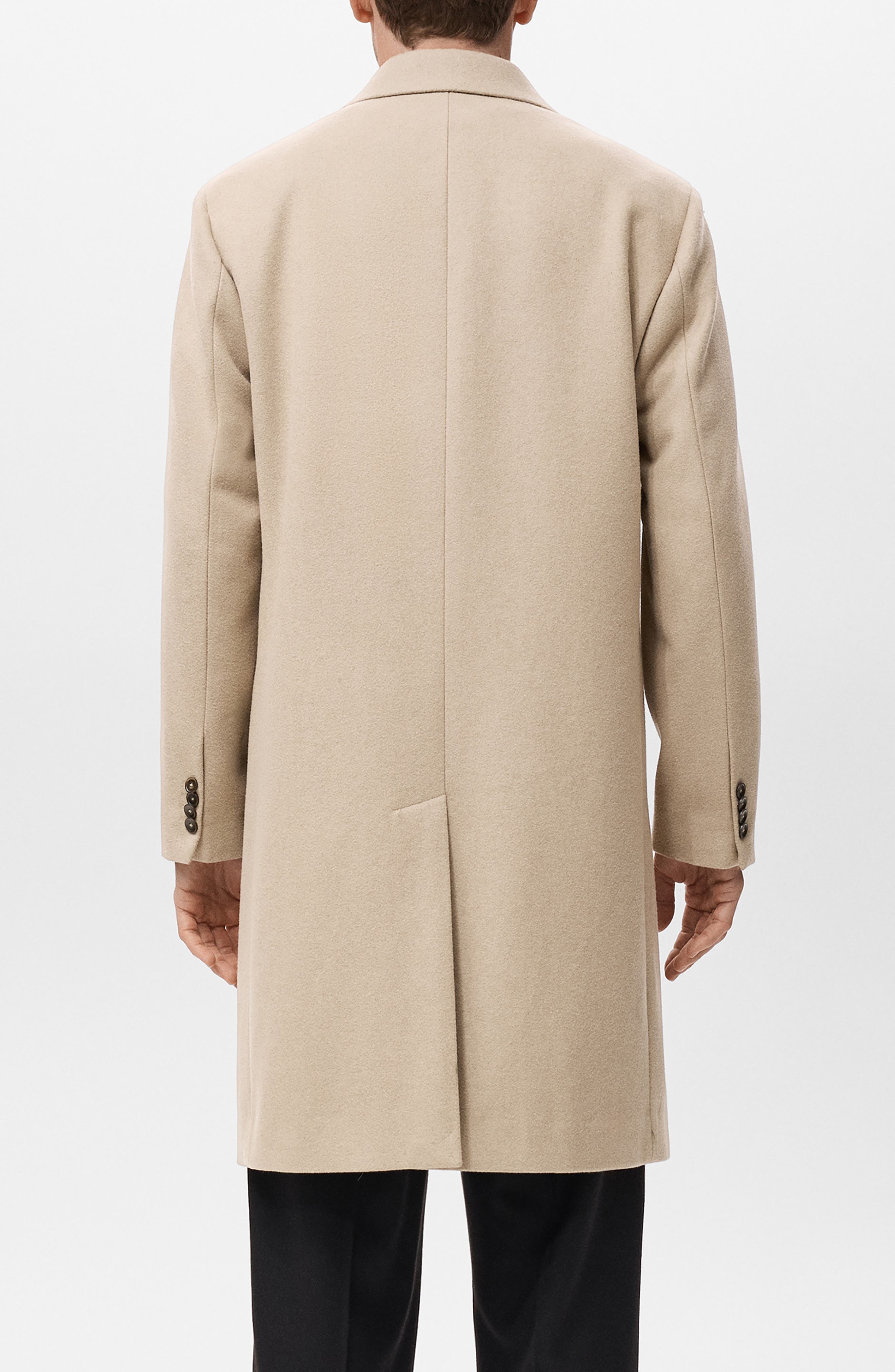 Long Double Breasted Wool Blend Coat - image 2