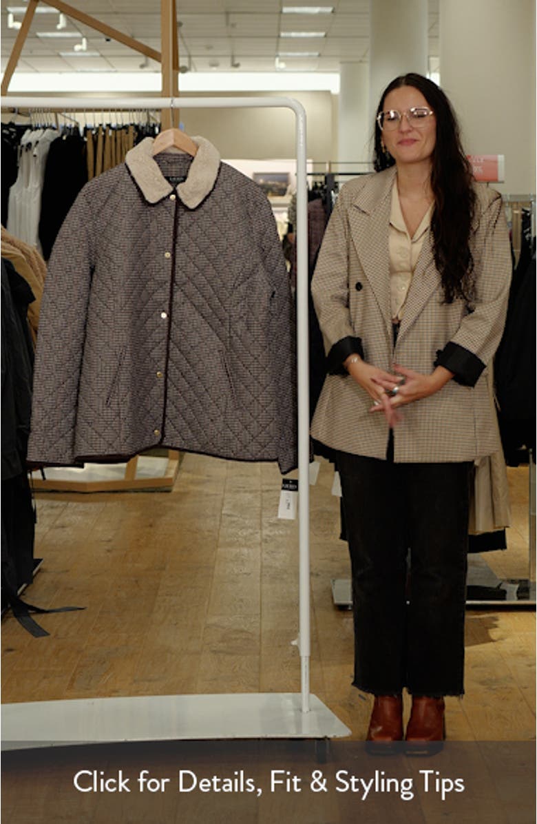 Quilted Blazer with Faux Shearling Lining, sales video thumbnail