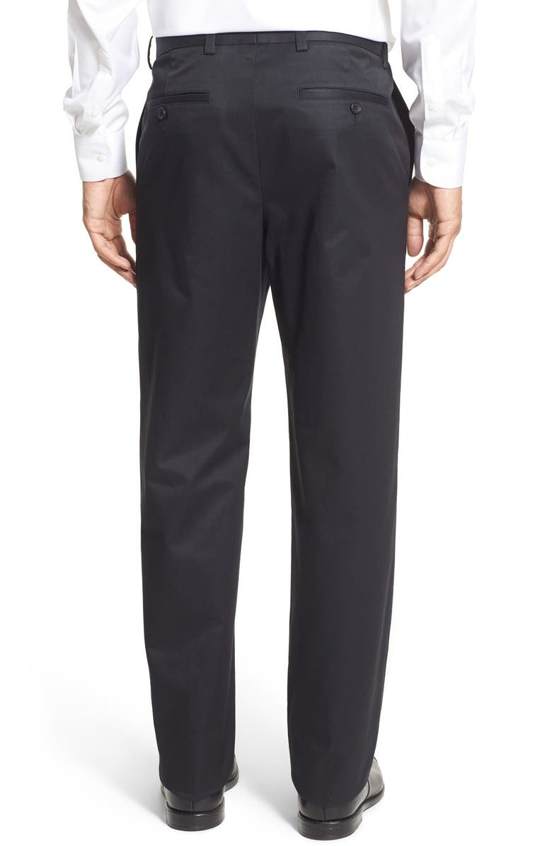 Nordstrom Men's Shop Smartcare<sup>™</sup> Classic Supima<sup>®</sup> Cotton Flat Front Trousers, Alternate, color, 