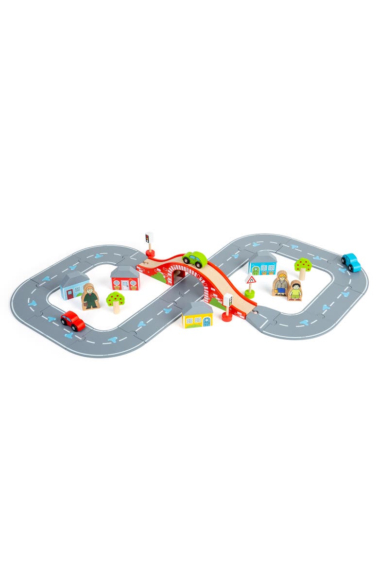 Bigjigs Rail Figure of 8 Roadway, Alternate, color, Grey