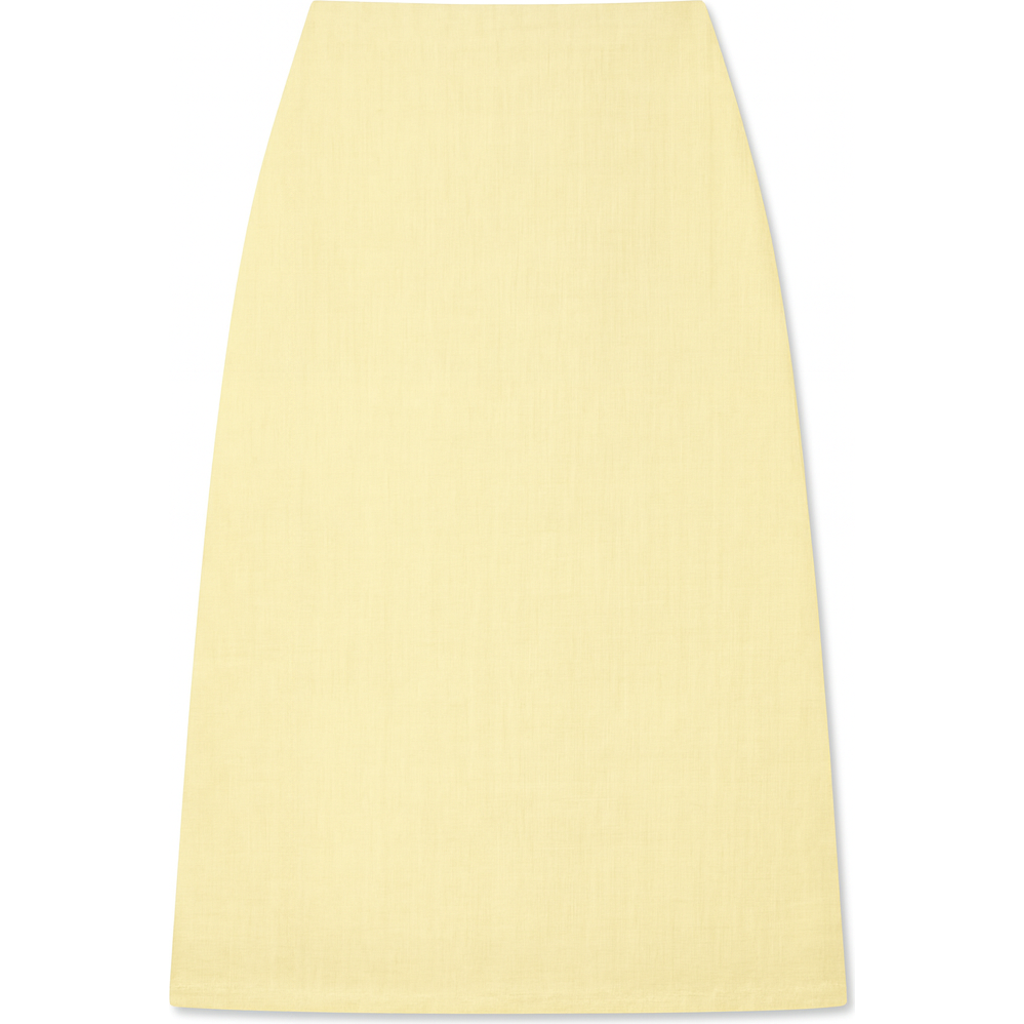 Vir Vita Philippine Maxi Linen Skirt In Yellow
