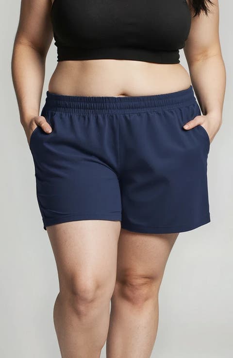 Plus Size Classic Fit Swim Shorts With Panty