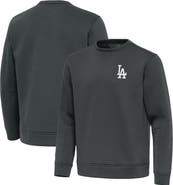 ANTIGUA Men's Antigua Pewter Los Angeles Dodgers Relevant Lightweight Pullover Sweatshirt