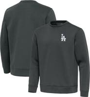 ANTIGUA Men's Antigua Pewter Los Angeles Dodgers Relevant Lightweight Pullover Sweatshirt