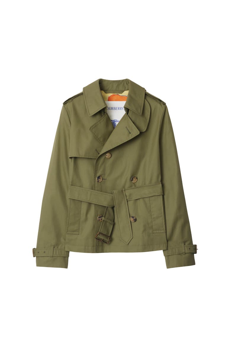 Burberry Highgrove Gabardine Trench Jacket, Alternate, color, Wreath