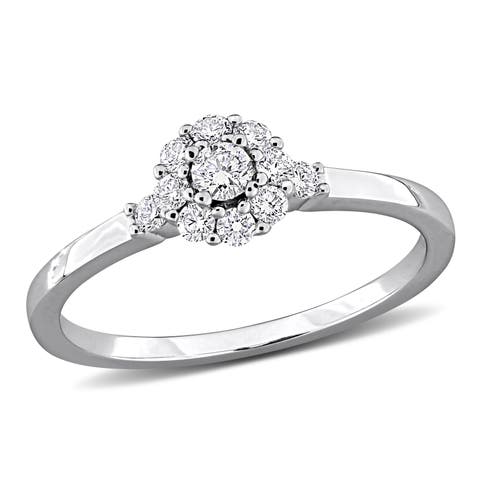 1/3 CTW Lab Grown Diamond Halo Ring