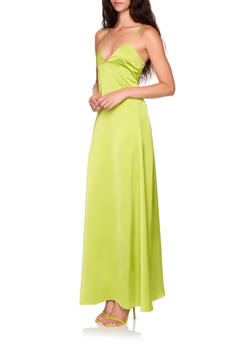 Satin Slipdress, Alternate, color, CHARTREUSE