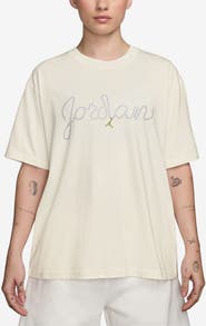 Jordan Logo Cotton Graphic T-Shirt