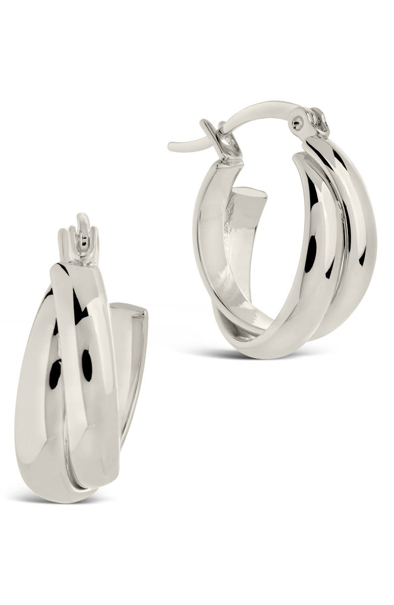 Sterling Forever Claire Hoop Earrings, Main, color,