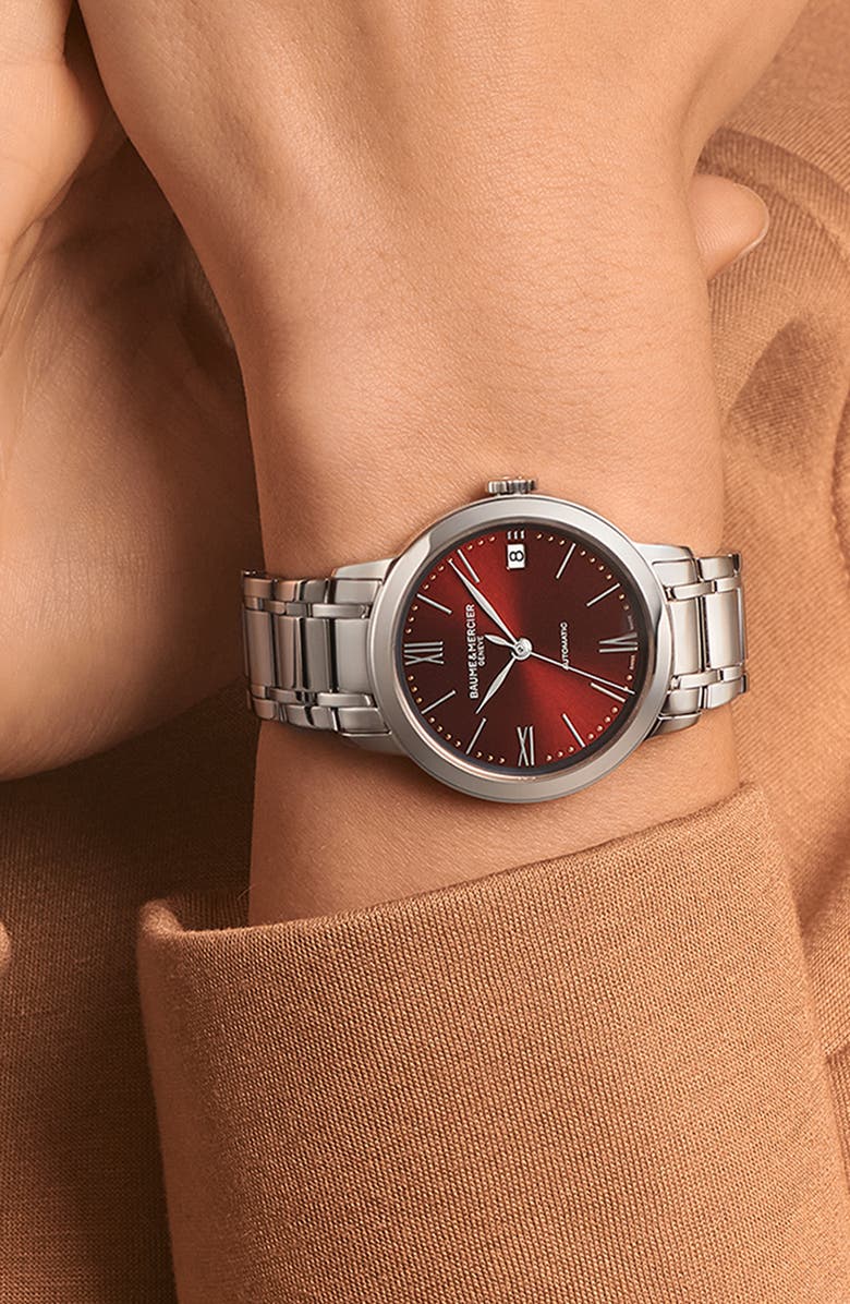 Baume & Mercier Classima 10691 Automatic Bracelet Watch, 34mm, Alternate, color, 