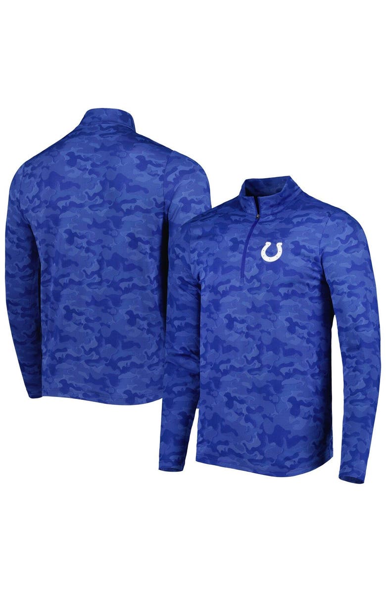 ANTIGUA Men's Antigua Royal Indianapolis Colts Brigade Quarter-Zip Sweatshirt, Main, color, Royal