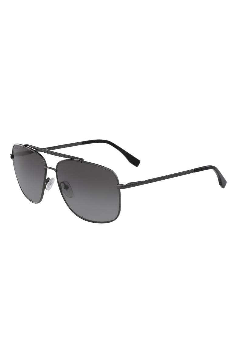 Lacoste 59mm Aviator Sunglasses, Alternate, color, 