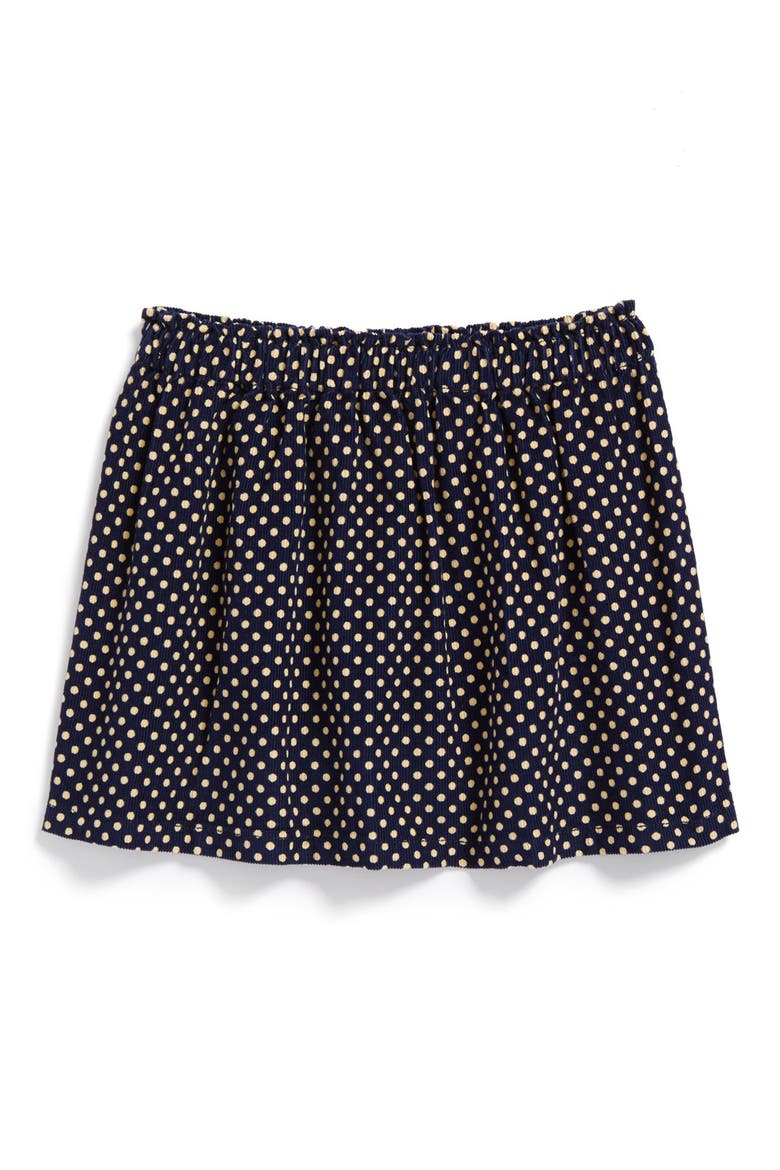 Peek 'Sylvie' Polka Dot Skirt, Main, color, NAVY