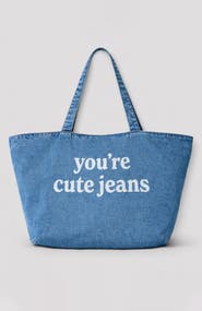 Lola Denim The "You're Cute Jeans" Denim Tote Bag
