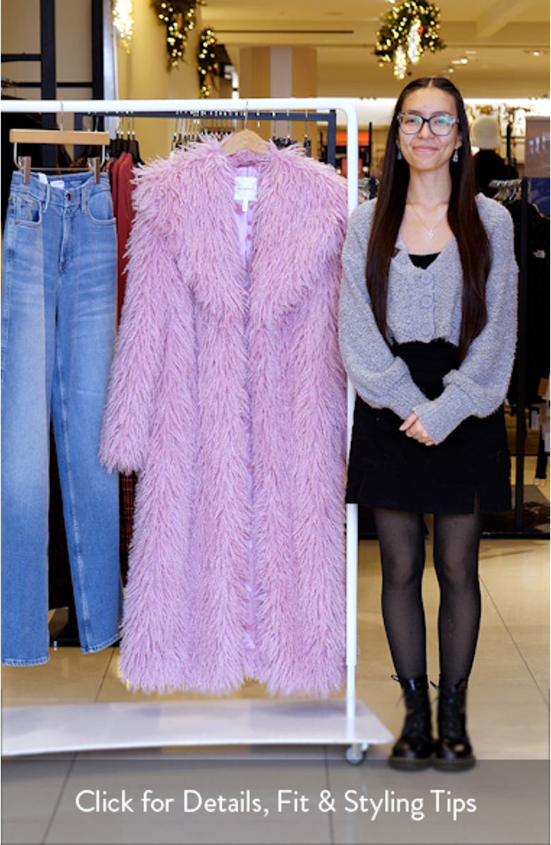 Longline Faux Fur Coat, sales video thumbnail
