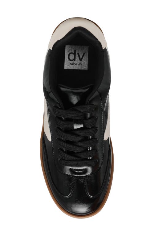 Dolce Vita Dv By  Voyage Sneaker In Black Shiny