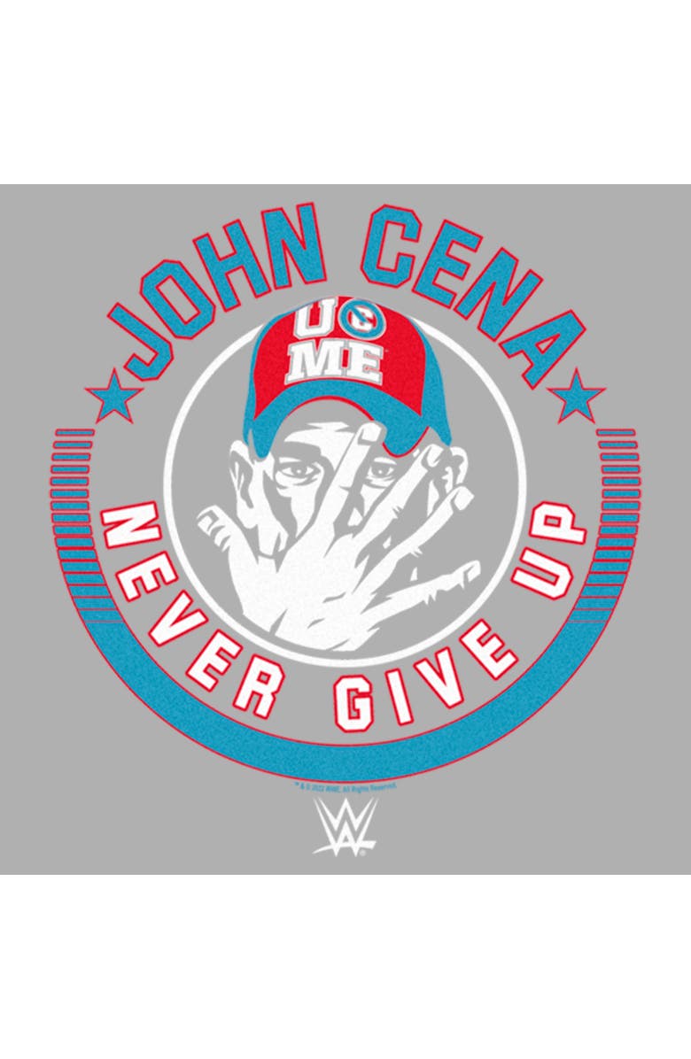 WWE Boy's WWE John Cena Never Give Up Logo  Graphic T-Shirt, Alternate, color, Athletic Heather