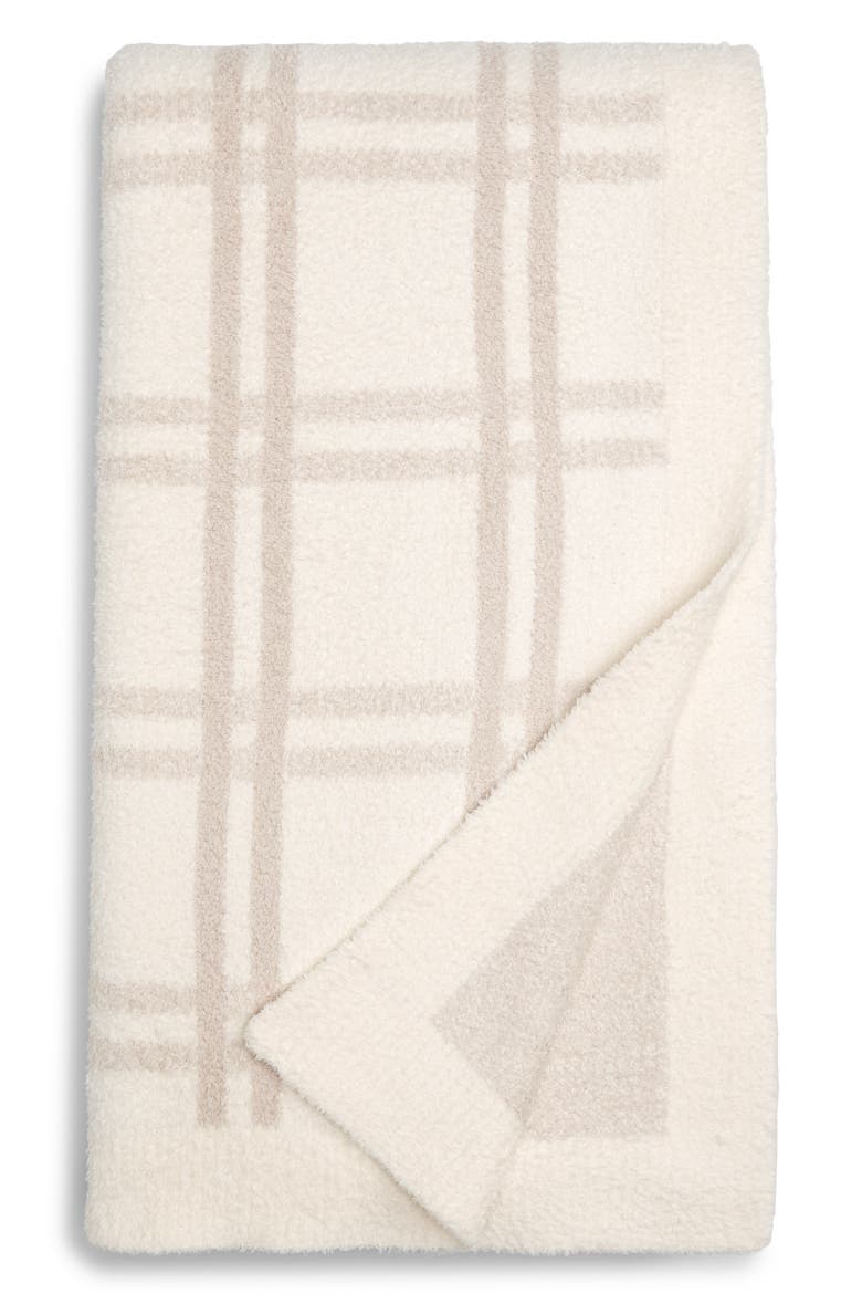 CozyChic™ Plaid Throw Blanket, Main, color, CREAM/ STONE