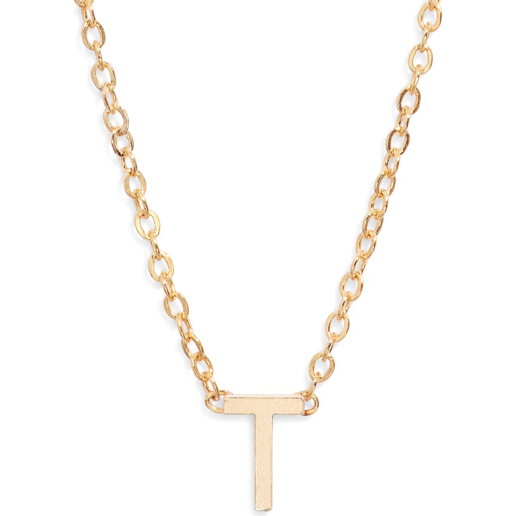 Set & Stones Cheyenne Initial Pendant Necklace In Gold/t